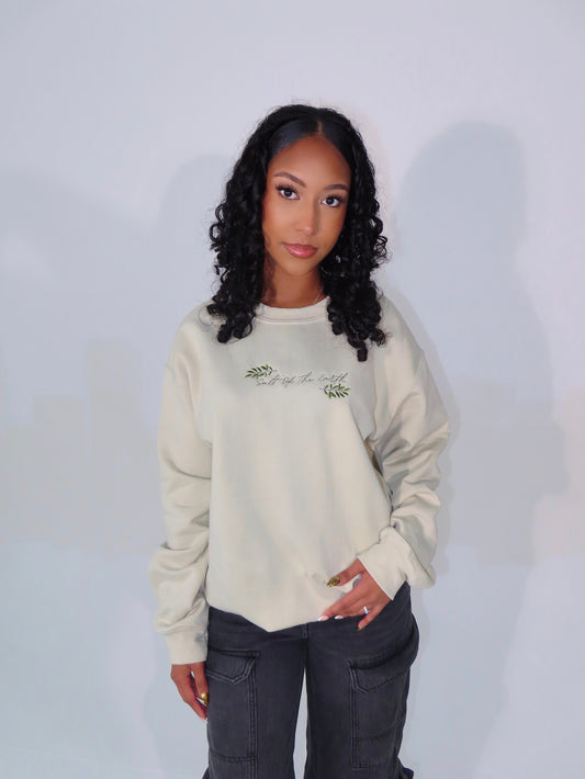 Salt Of The Earth Embroidered Crewneck